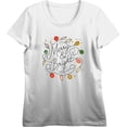 thumbnail image 4 of Merry & Bright Christmas Lights Women's Vivid White Crew Neck Short Sleeve Crop Tee-XL, 4 of 6