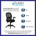 thumbnail image 2 of Mid-Back Black Super Mesh Executive Swivel Office Chair with Adjustable Lumbar & Arms, 2 of 6