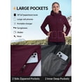 thumbnail image 4 of GEO-THERM Women's Softshell Jacket Hooded Waterproof Lightweight Windbreaker Jacket for Outdoor Hiking Camping, 4 of 7