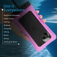 thumbnail image 4 of YINLAI Waterproof Phone Pouch,IPX8 Water Proof Cell Phone Dry Bag for Beach,Waterproof Phone Case for iPhone 16 15 14 13 12 Pro Max, for Samsung Galaxy S25/S24 up to 7.5",[1 Pack]Hot Pink, 4 of 8