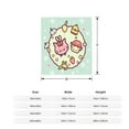 thumbnail image 5 of Cute Pink Cat Flannel Blanket - Soft Warm Cozy Design with Picnic Pattern Perfect for Sofa Travel Bed and Chair, 5 of 7