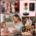 thumbnail image 4 of Qoosea Forever Rose Red Roses with LED Lights, Eternal Flowers Flores, Mothers Day Gifts, Party Birthday Flowers Christmas Decorations, Valentine's Day Gifts, 4 of 8