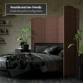 thumbnail image 3 of Red Lantern 6 ft. Tall Diamond Weave Fiber Room Divider - Dark Red - 3 Panel, 3 of 6