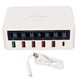 thumbnail image 1 of Estación de carga USB de 6 puertos, carga rápida inteligente inalámbrica de 100W, cargador Hub USB multipuerto con pantalla LED, enchufe estadounidense de 100-240V, 1 of 8