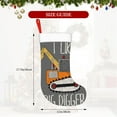 thumbnail image 4 of Daiia I Like Big Digger Print Christmas Stocking，18"Large Knitted Xmas Stocking for Kids, Family Stocking for Fireplace Christmas Holiday Party Decoration, 4 of 7