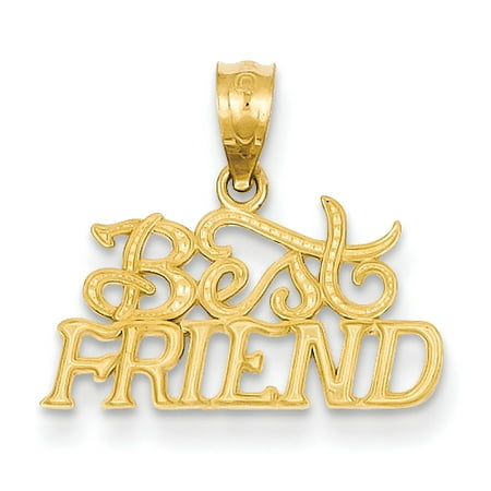 14k Yellow Gold Best Friends Bestfriend Friendship Pendant Charm Necklace Special Person Gifts For Women For