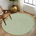thumbnail image 3 of Round Rugs 5 Ft, Sage Green Burlap Texture Non Slip Area Rugs for Kitchen Bedroom Entryway, Farmhouse Vintage Sage Green Washable Carpet Runner Rug Floor Mats for Bedroom Home Decor, 3 of 9