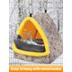 thumbnail image 5 of Nido grande de invierno cálido para pájaros, hamaca colgante de cama de pájaros esponjosa, cabaña de peluche para cacatúas grises africanas, cacatúas, Lovebird y más, 5 of 5