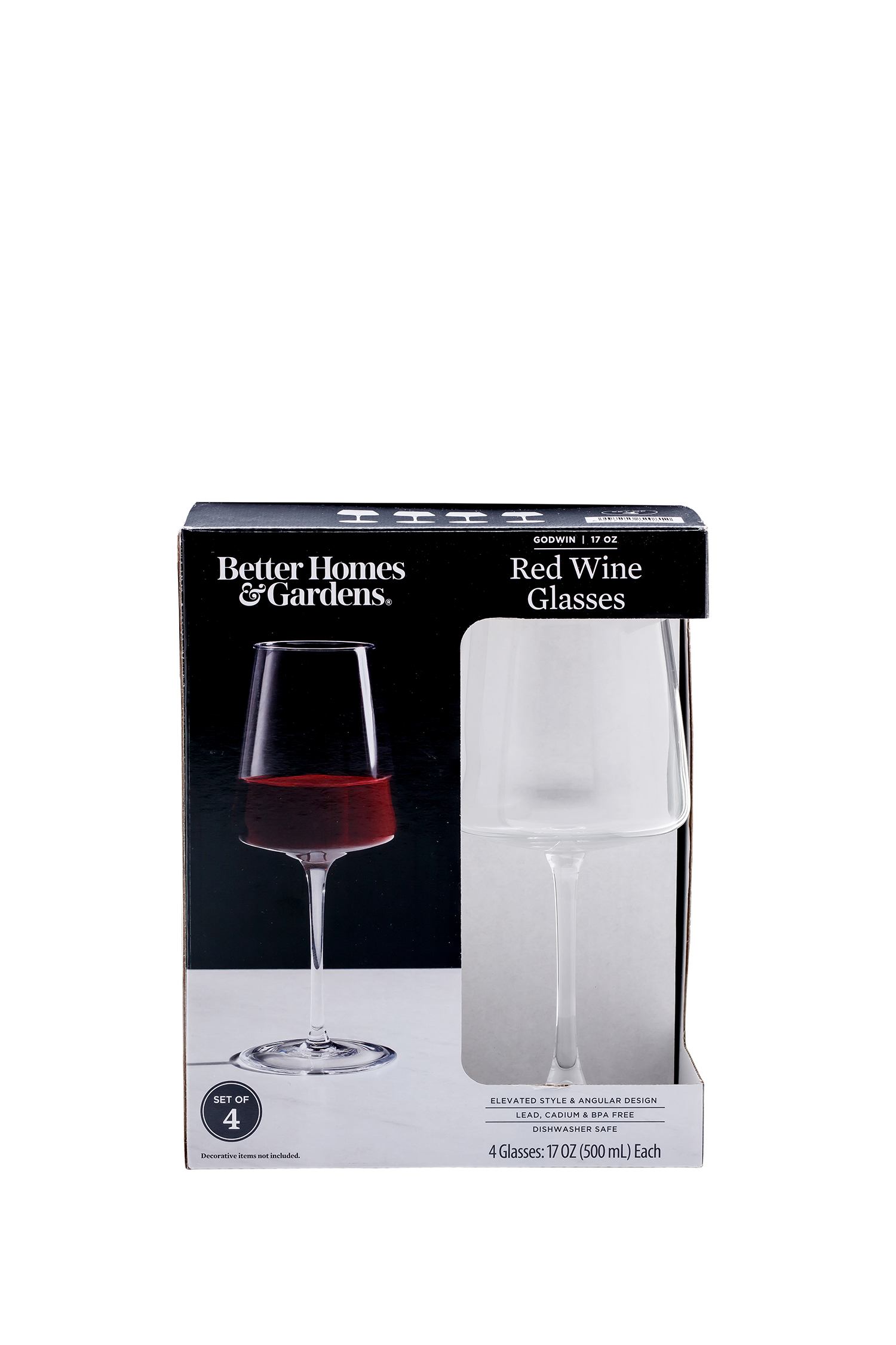 Better Homes & Gardens Clear Flared Red Wine Glasses, 4-Pack photo 7