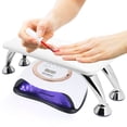 thumbnail image 1 of EIMELI Nail Arm Rest Nail Hand Rest Cushion Microfiber Leather Manicure Hand Rest Soft Waterproof Hand Pillow Footstool with 4 Stand Professional Sponge Nail Pillow for Nail Tech Use, 1 of 10