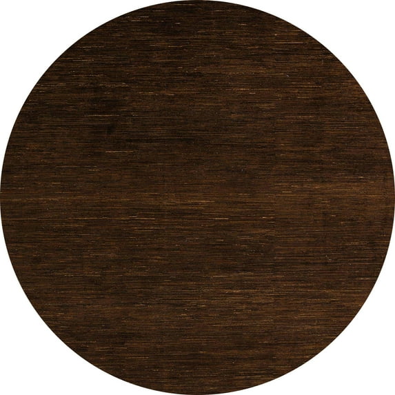 Ahgly Company Machine Washable Indoor Round Abstract Night Red Area Rugs, 7' Round