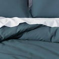 thumbnail image 5 of Chezmoi Collection Solid China Blue Cotton Comforter Set Queen Size, 3-Piece Luxury Soft Breathable Smooth Cooling 250TC Cotton Twill Lightweight Bedding Comforter for All Season, 5 of 10