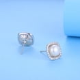 thumbnail image 4 of Pendientes de perlas simples Brillar Pendientes de plata S925 de lujo Electrónica, 4 of 5