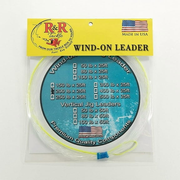 R&R WOL25025 Wind-on Leaders 250 lb 25' Clear