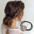thumbnail image 2 of Unique Bargains 1 Pc Flower Rhinestone Hair Elastic Band for Home Gray, 2 of 5