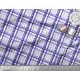 thumbnail image 2 of Soimoi Blue Moss Georgette Fabric Gingham Check Printed Craft Fabric by the Yard 42 Inch Wide, 2 of 5