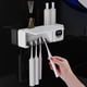 thumbnail image 1 of Desinfectante y secadora de cepillos de dientes UV morados - Organizador recargable de pared de 4 ranuras con secado al aire caliente y sin necesidad de taladrar, 1 of 6