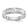 thumbnail image 1 of Solid 14k White Gold Engagement Trio Men's Wedding Band Ring Size 12 (.03 cttw.), 1 of 8