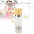 Honey Dispenser 350ml Clear Glass Syrup Dispenser with Handle Prevent Dripping Honey Container for Coffee Shops Restaurants Home