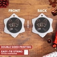 thumbnail image 3 of 3drose, Tabby Cat Face Pet Lovers Glowing Neon Light Art, 3 inch Snowflake Porcelain Ornament, 3 of 7