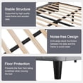 thumbnail image 2 of Eastvita Rattan Full Bed Frame with Headboard/Footboard/Strong Metal Slats/Noise-Free/Bohemian Style, 2 of 7