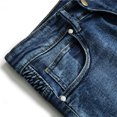 thumbnail image 3 of Ginsiom Mens Jeans Stretch Fit Destroyed Straight Biker Denim Pants, 3 of 6