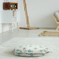 thumbnail image 3 of Bird Round Floor Cushion with Handle, Abstract Grunge Cartoon Silhouette of Woodcock in Pastel Colors, Decorative Pillow for Living Room & Dorms, 18" Round, Almond Pale Green, by Ambesonne, 3 of 4
