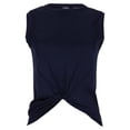 thumbnail image 2 of Lucky In Love Women`s Twist Front Tennis Tank (  MEDIUM Midnight  ), 2 of 6