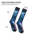 thumbnail image 4 of Rateoe Crystal Pattern White Horse Compression Socks for Women and Men 20-30mmHg-Circulation Support Socks Knee High Nurse Pregnant Running Medical and Travel Athletic, 4 of 7