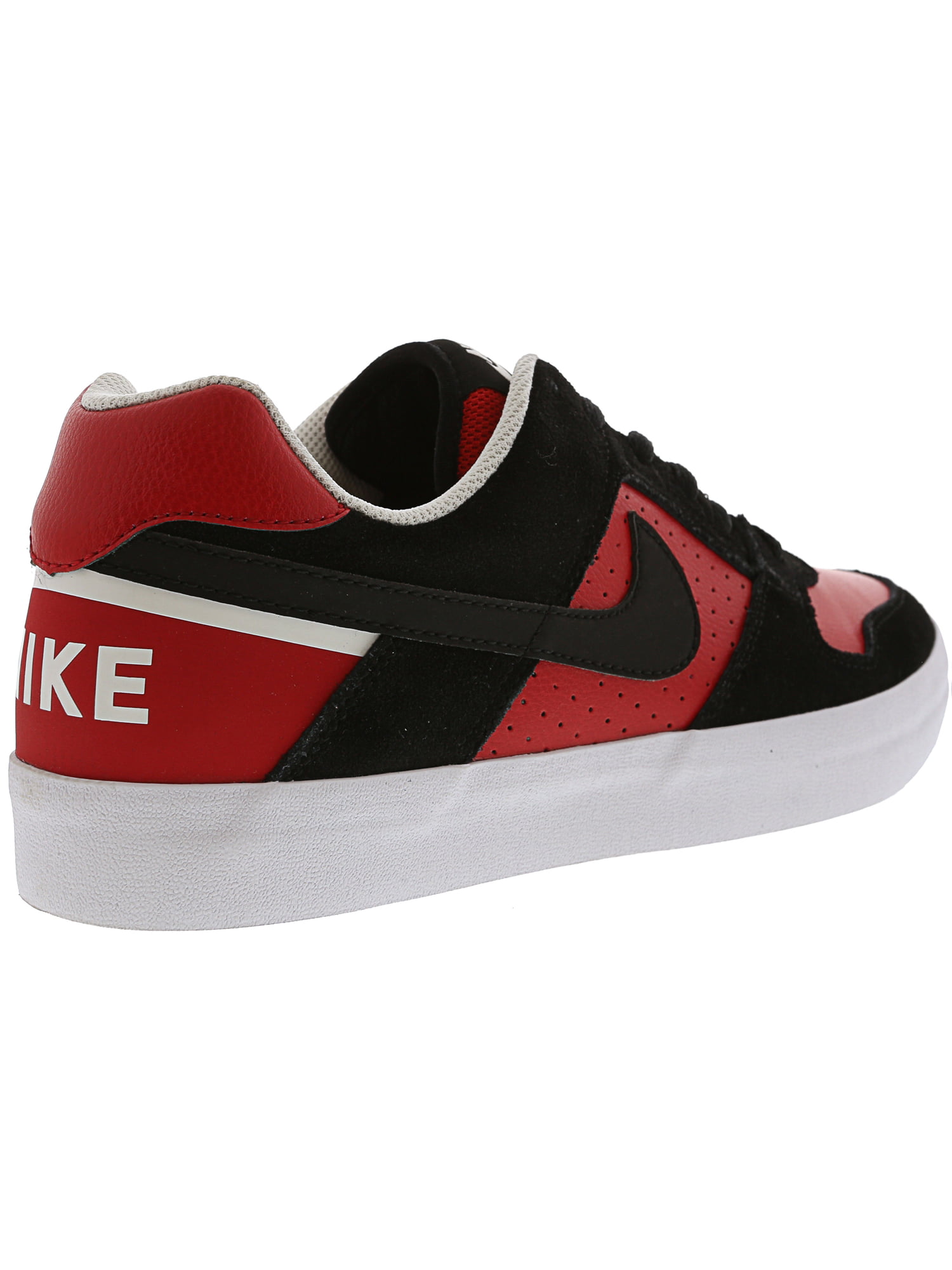 Nike Men's Sb Delta Force Vulc Black / - University Red Ankle-High Leather Skateboarding 10M -