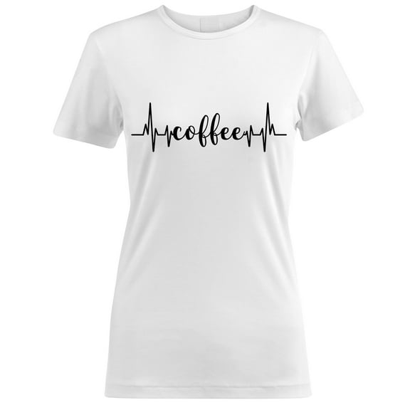 Coffee Heartbeat Women T Shirts