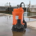 thumbnail image 6 of Water Pump, Dirty Water Pump, 550W Stainless Steel Submersible Sewage Pump, Orange, 110V/60Hz for Home Basement, Yard, Pool, Construction Site Drainage and Transfer, 6 of 10