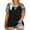 E896-Black, variant on Plus Size Tops 3X Summer Crew Neck Womens Shirts Orange Fashion Short Sleeve Tee Loose Fit Colorful Striped Raglan Tunics Spring Blouses Casual Pullovers 3XL 22W 24W