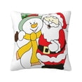 thumbnail image 1 of ZICANCN Decorative Throw Pillow Covers , Santa Claus Snowman Couch Sofa Decorative Knit Pillow Covers for Living Room Farmhouse 20"x20", 1 of 8