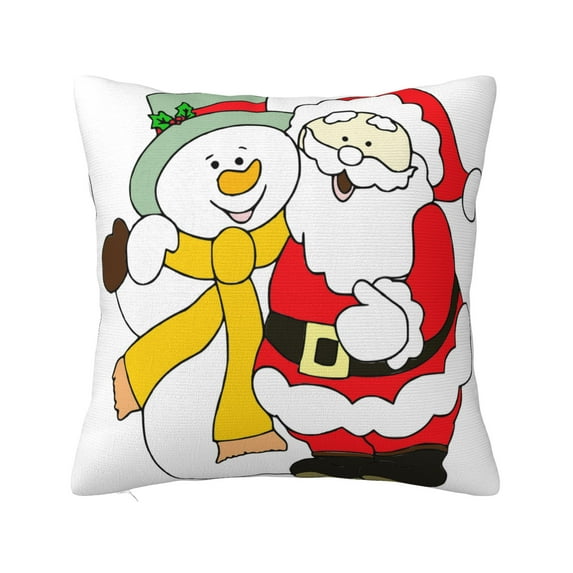 ZICANCN Decorative Throw Pillow Covers , Santa Claus Snowman Couch Sofa Decorative Knit Pillow Covers for Living Room Farmhouse 20"x20"