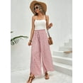 thumbnail image 3 of Floral Pants for Women Slit High Waisted Wide Leg Palazzo Pants Casual Summer Boho Beach Tulip Hem Flowy Wrap Pant, 3 of 5