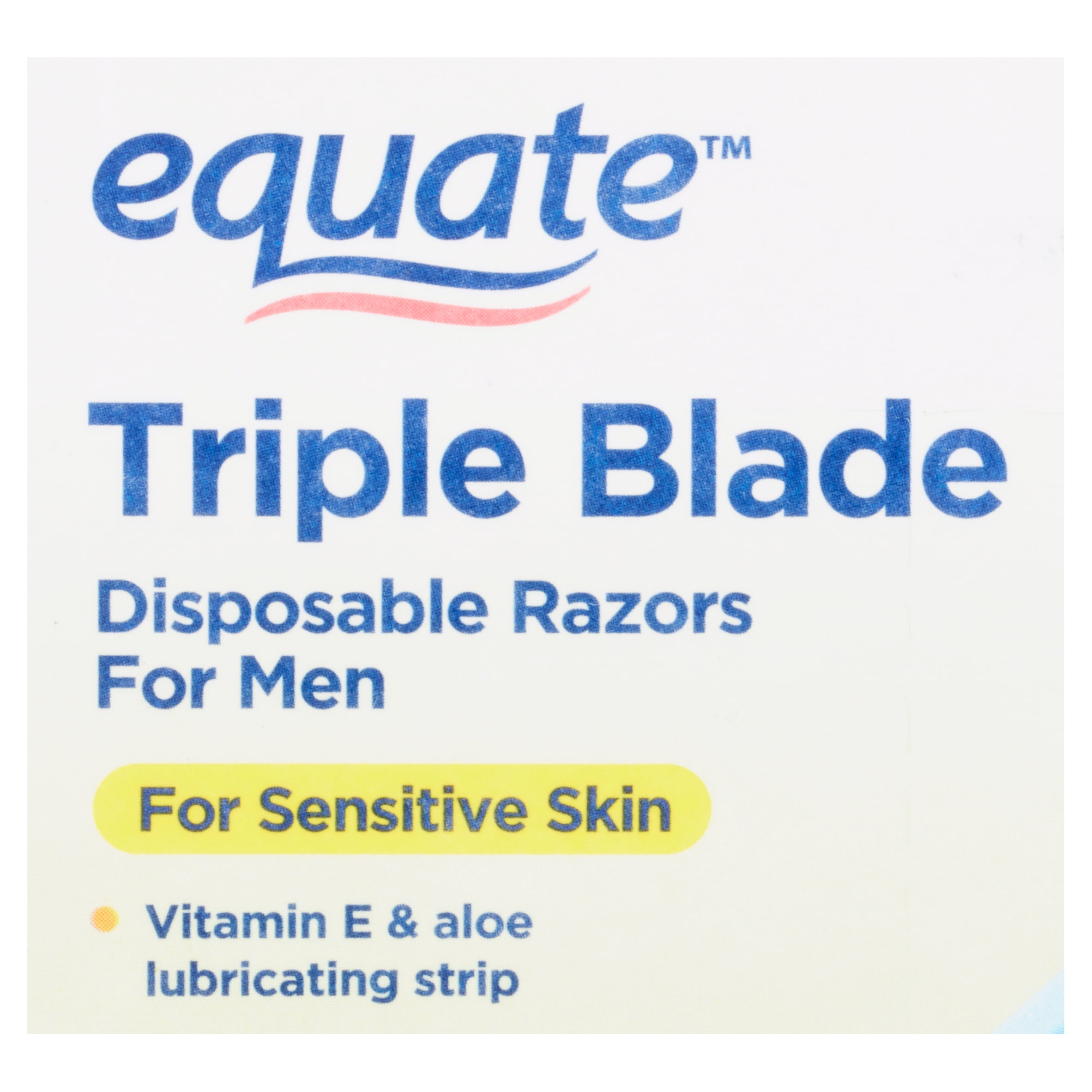 Equate Triple Blade Disposable Razors for Men, 4 count