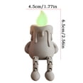 thumbnail image 3 of VORJELT Cute 3D Printed Shine-in-the-Dark Candle Figurine with Movable Joints Adjustable Desktop Ornament for Home Decor and Gifting Gray, 3 of 7