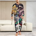 thumbnail image 6 of Demon Slayer Women Men Pajamas Zipper Onesie Jumpsuit Hooded One Piece Sleepwear, 6 of 8