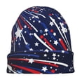thumbnail image 7 of Rocae Red White Blue Fireworks 1 for Beanies Hats for Men Women Warm Chunky Knit Hats Winter Adult Milk Silk Knitted Beanie, 7 of 7