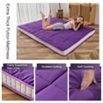 thumbnail image 5 of Futon Mattress, Padded Japanese Floor Mattress Quilted Bed Mattress Topper, Extra Thick Folding Sleeping Pad, 5 of 10