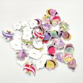 thumbnail image 4 of 50pcs Cartoon Fish-Shaped Pattern Decorative Button Creative Wooden Buttons Novelty Mixed Random Fashion Round 2 Holes Buttons for Sewing Crafting Scrapbook(30-36mm), 4 of 9