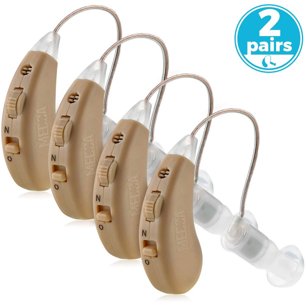 Digital Hearing Amplifier Set (2 Pairs) 4 Rechargeable & Noise