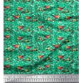 thumbnail image 1 of Soimoi Cotton Cambric Fabric Building,Leaves & Bird Artistic Decor Fabric Printed Yard 56 Inch Wide, 1 of 1