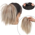 thumbnail image 2 of Chignon Lissant Désordonné Synthétique Beigne Chignon Updo Postiches Bande Élastique Extension Courte de Queue de Cheval, 2 of 6