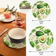 thumbnail image 3 of SKYSONIC Summer Avocado Fruit Pot Holders Trivets, 2 Pcs Heat Resistant Trivets,Vegans Watercolor Cotton Thread Weave Mats for Hot Pads Pans Pot Bowl Teapot for Kitchen Decor, 3 of 7
