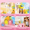 thumbnail image 4 of Taotique 4 in 1 Water Table for Toddlers 1-3, Summer Showers Splash Tower Outdoor Toys for Kids Ages 4-8 with Pump, 43Pcs Kitchen Play Sink Toys for Girl Boy Age 3+ (Pink), 4 of 9