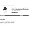 thumbnail image 2 of Mass Air Flow Sensor - Compatible with 2011 - 2015 Honda CR-Z 1.5L 4-Cylinder 2012 2013 2014, 2 of 2