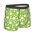thumbnail image 4 of Haiem Green White Flowers Men's Boxer Briefs, Every Day Comfort Stretch Cotton Moisture-Wicking Underwear-X-Large, 4 of 8