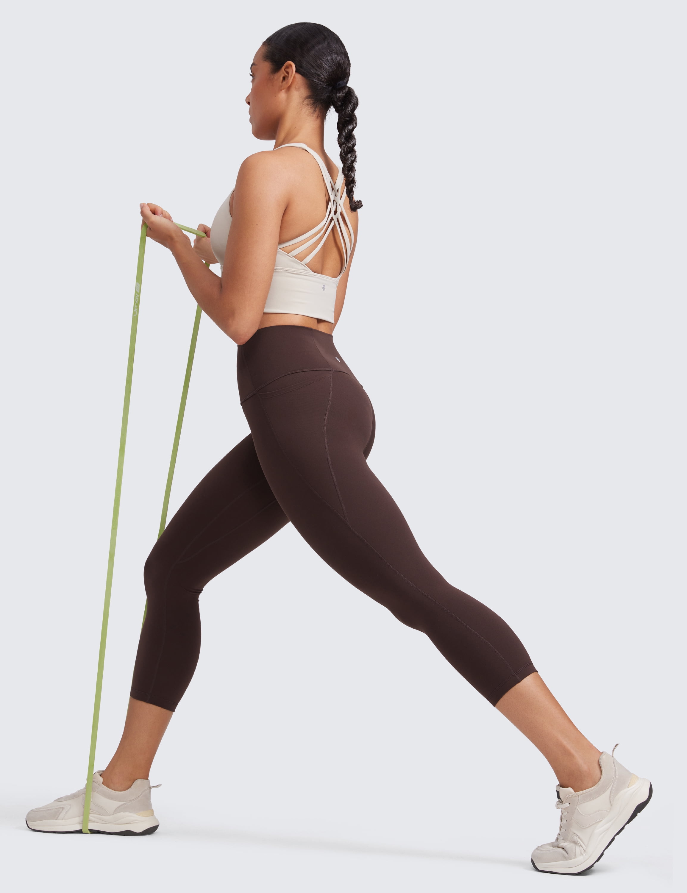 CRZ YOGA Womens Butterluxe Workout Capri Leggings with Pockets 21 Inches